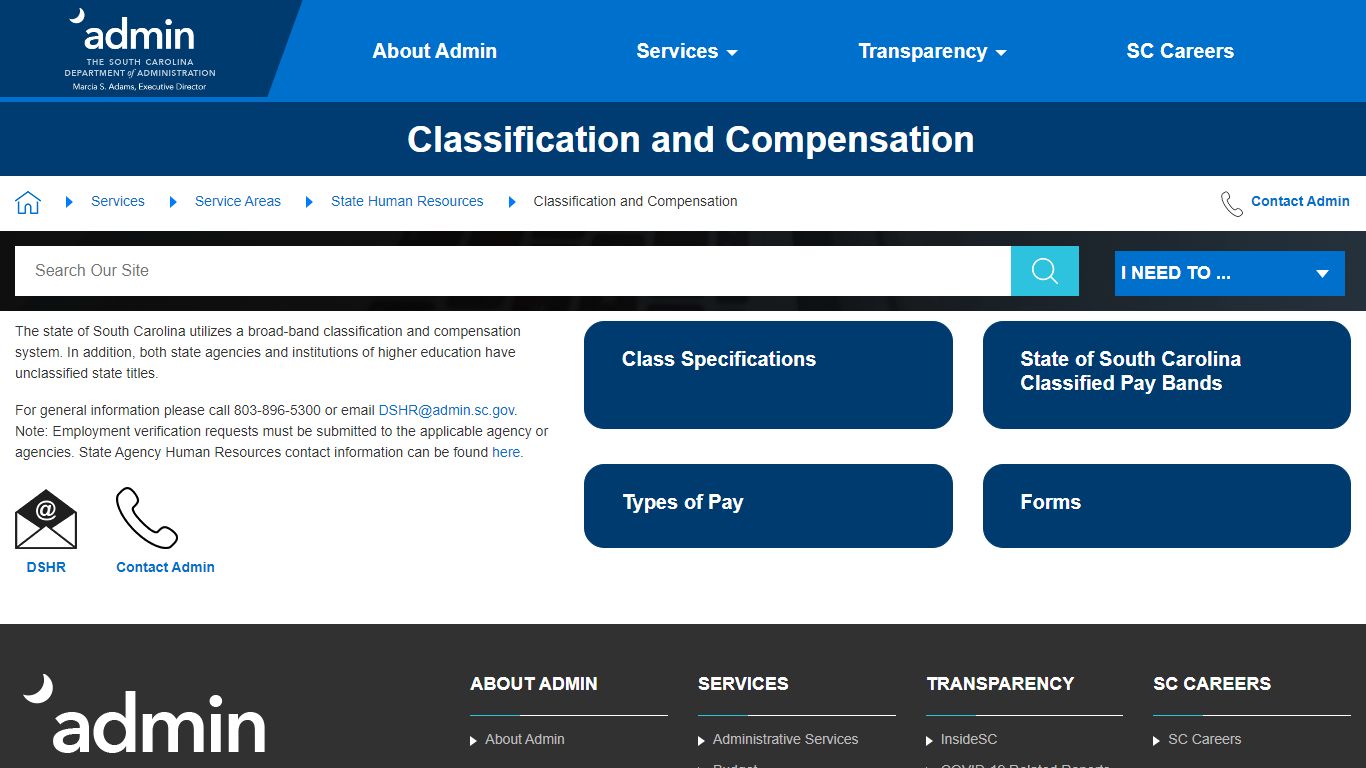 Classification and Compensation - State of South Carolina